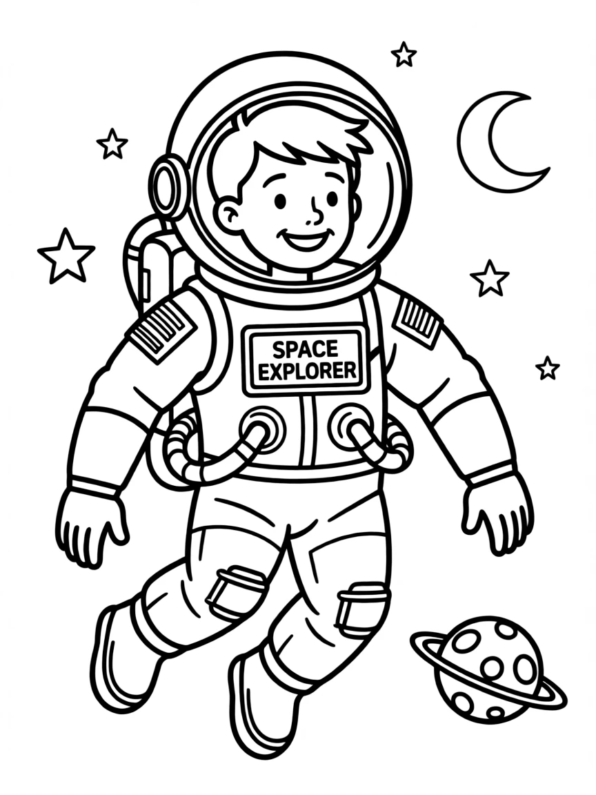 A astronaut in space.