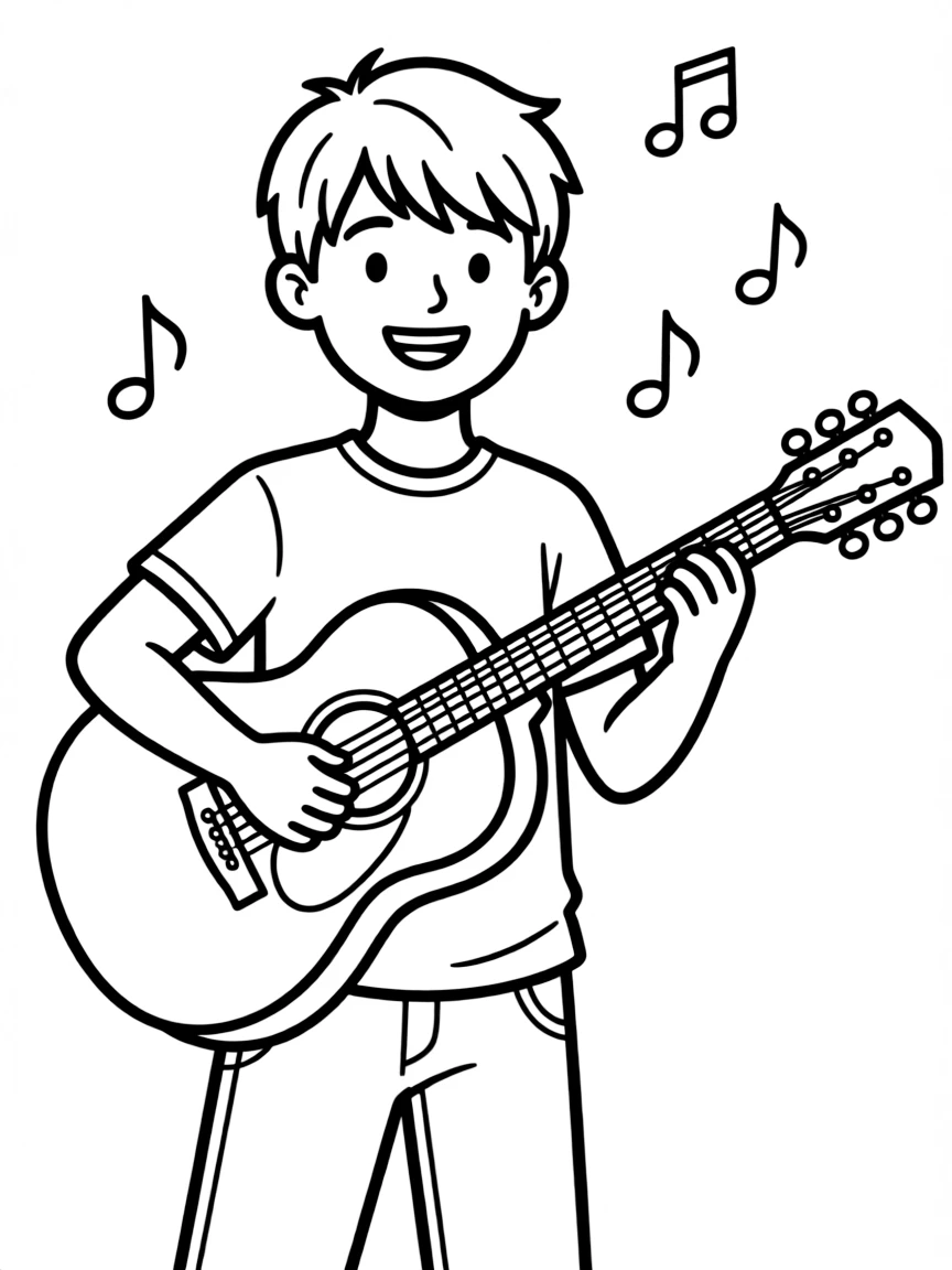 A musician playing music.