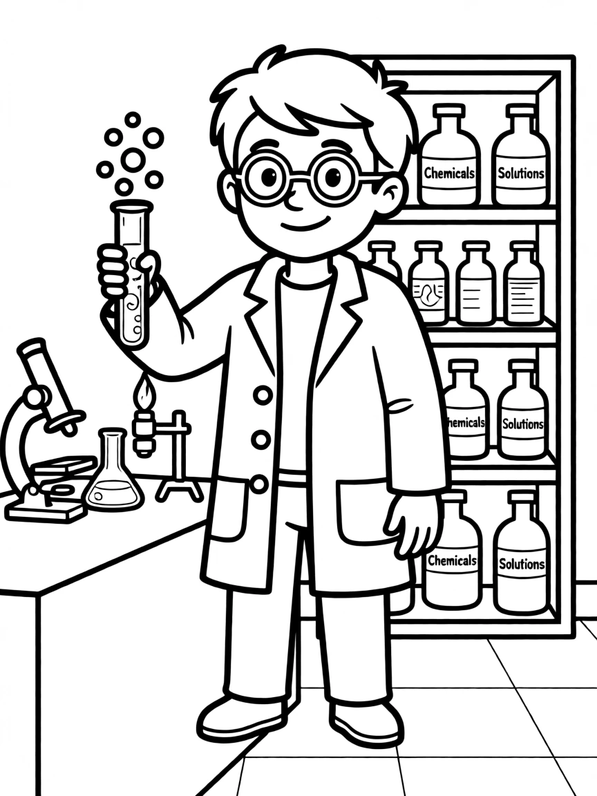 A scientist in a lab.