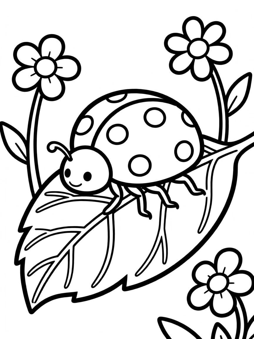 A tiny ladybug with polka dots.