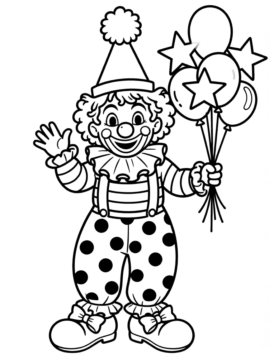 A child dressed as a funny clown.