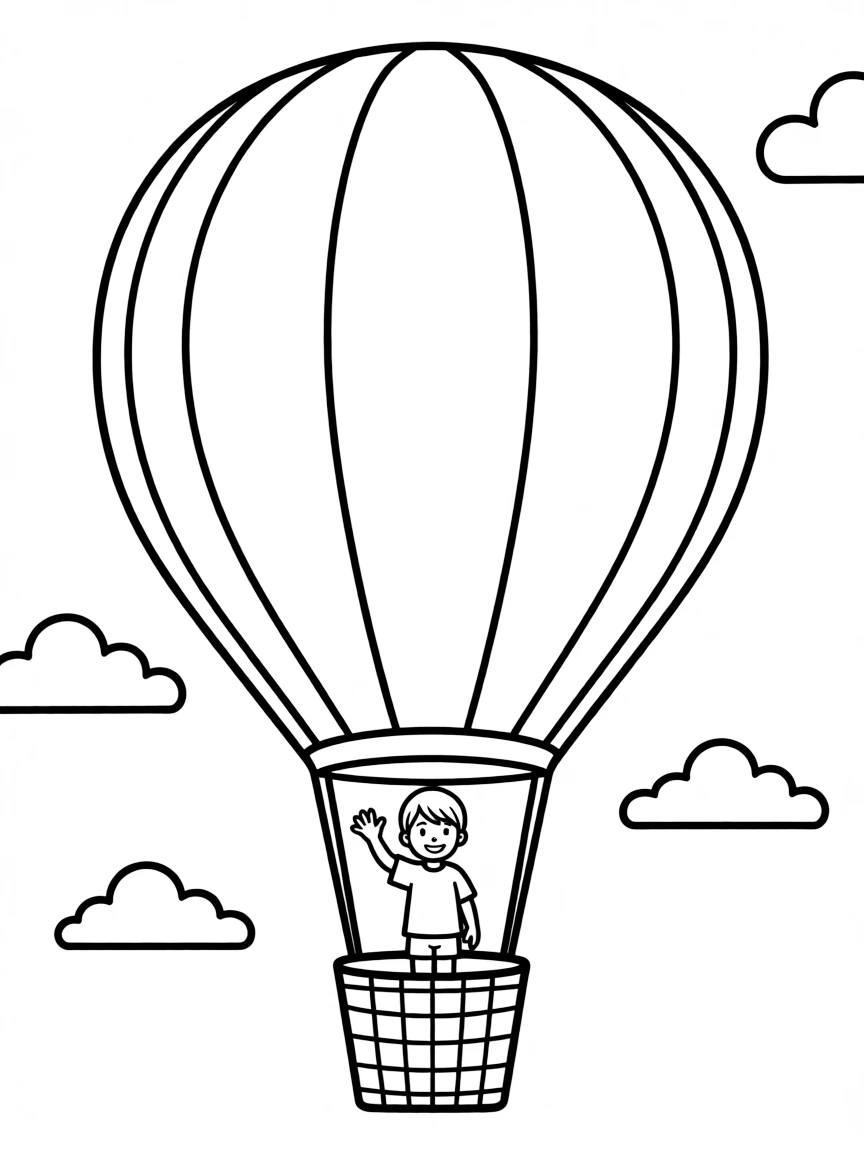 A hot air balloon in the sky.