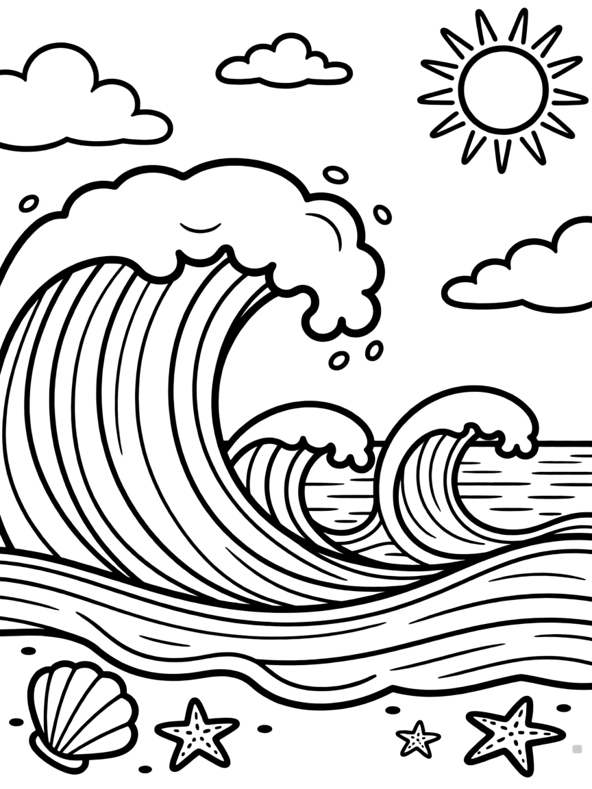 An ocean with big waves.