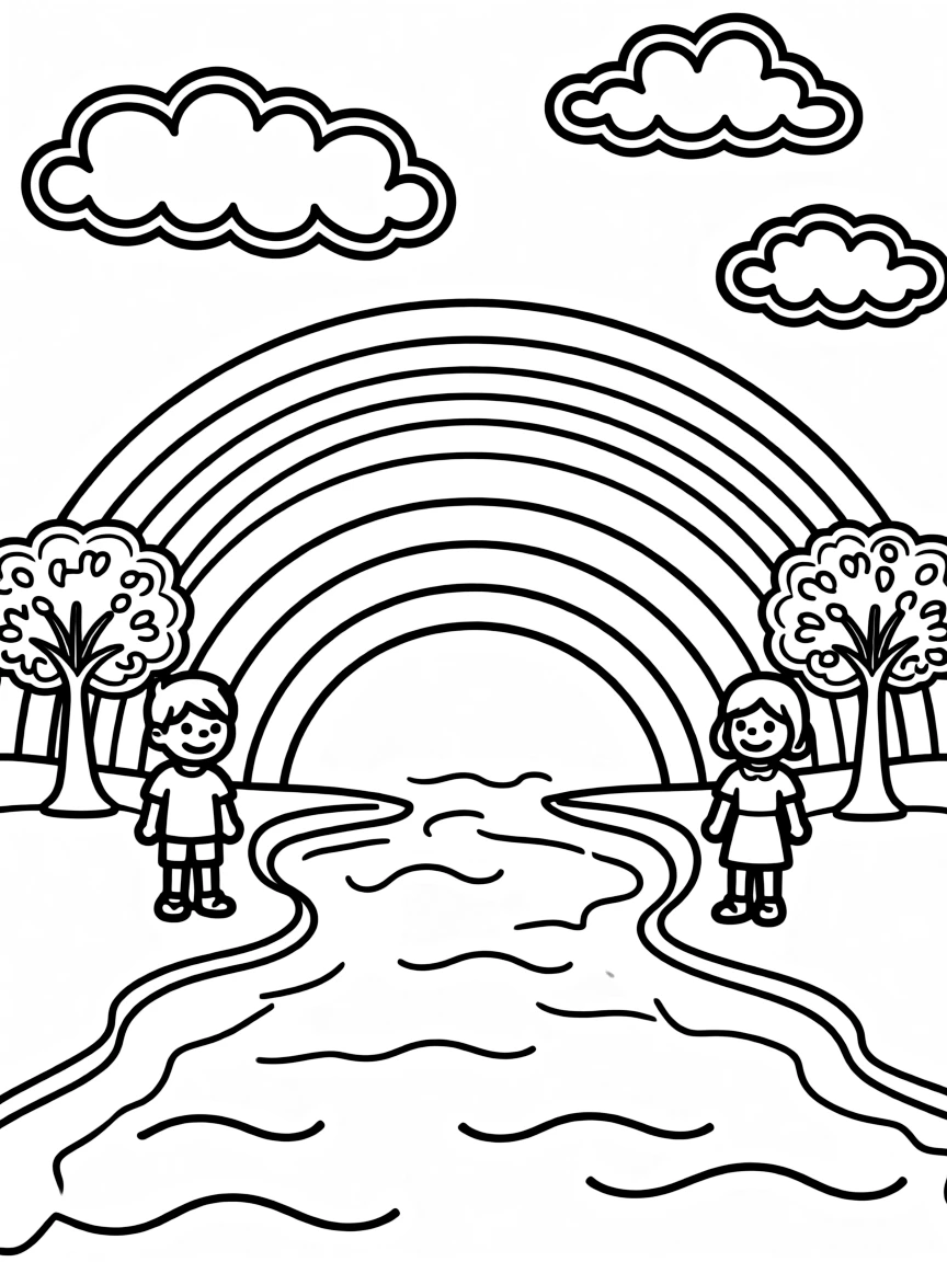 A rainbow bridge.