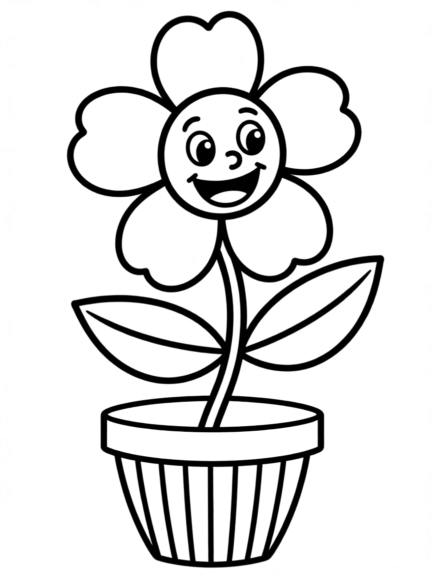 A dancing flower in a pot.