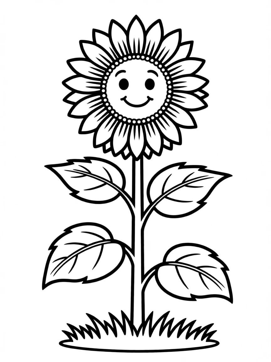 A tall sunflower.