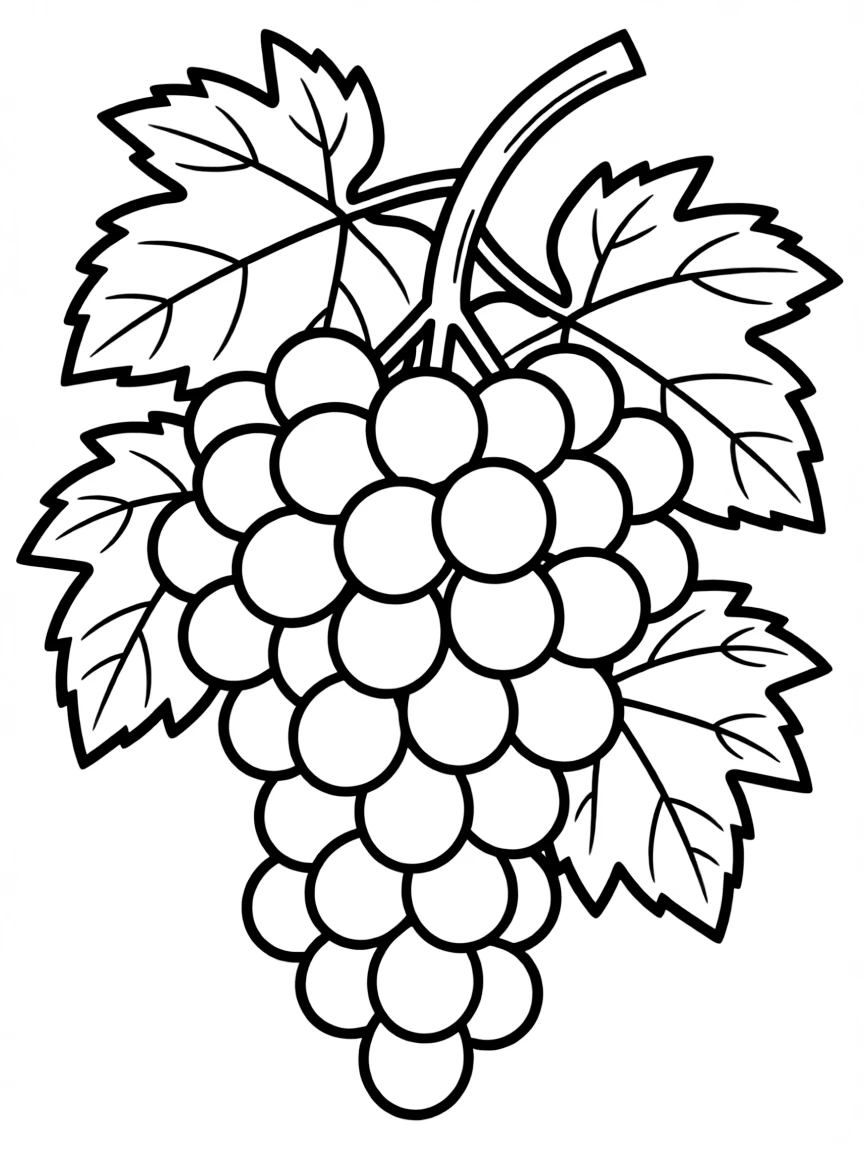 A plump grape bunch.