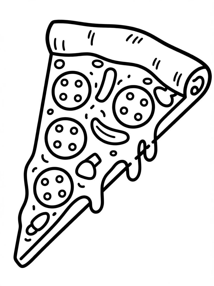 A tasty pizza slice.