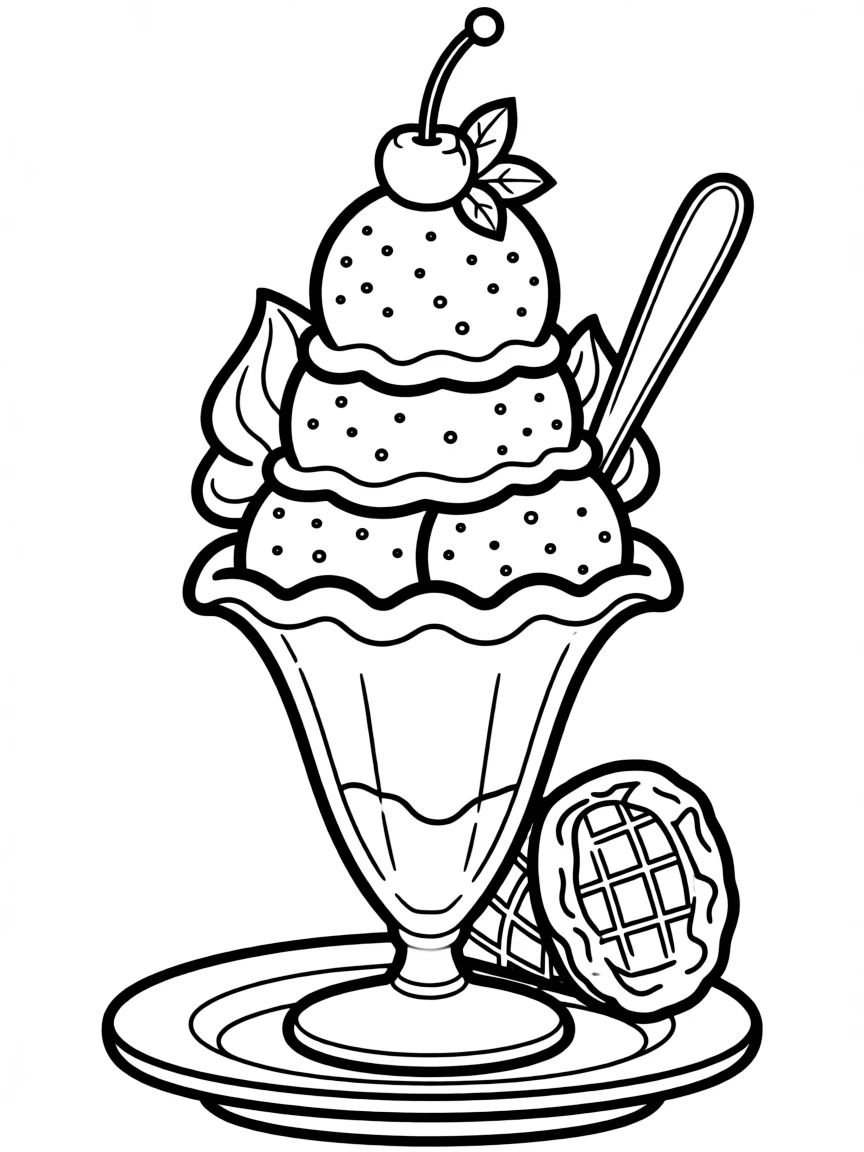 A yummy ice cream sundae.