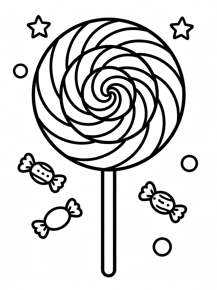 A colorful lollipop.