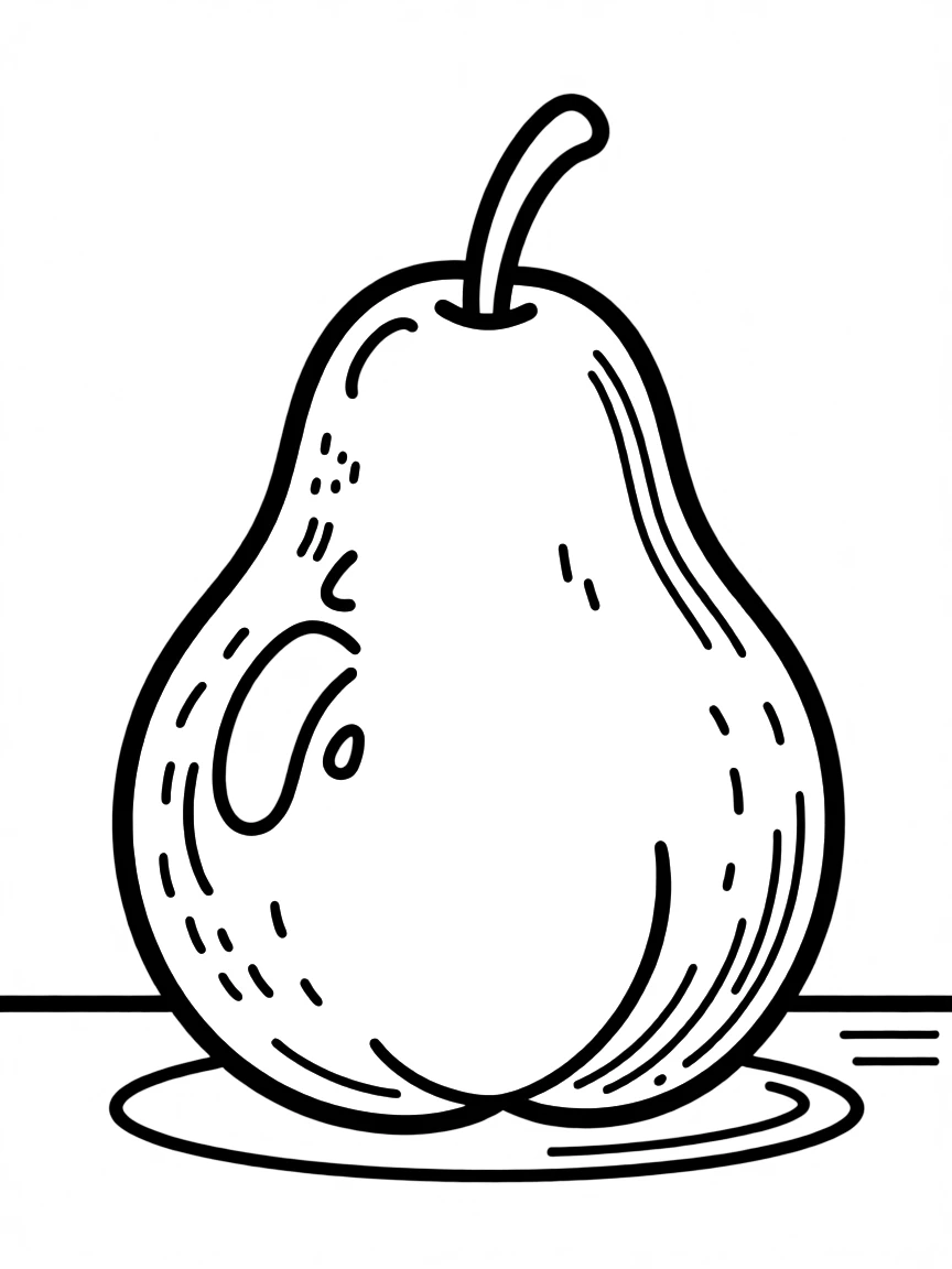 A green pear.