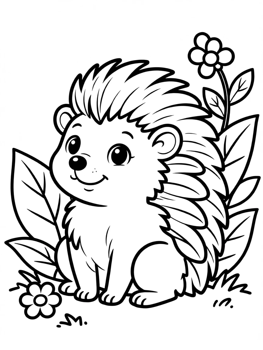 A prickly porcupine with soft quills.
