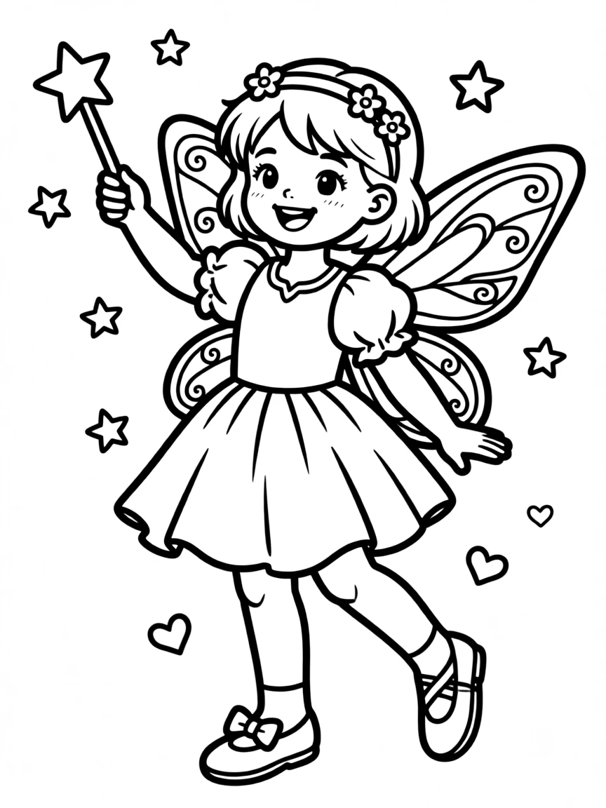 A child wearing a costume.