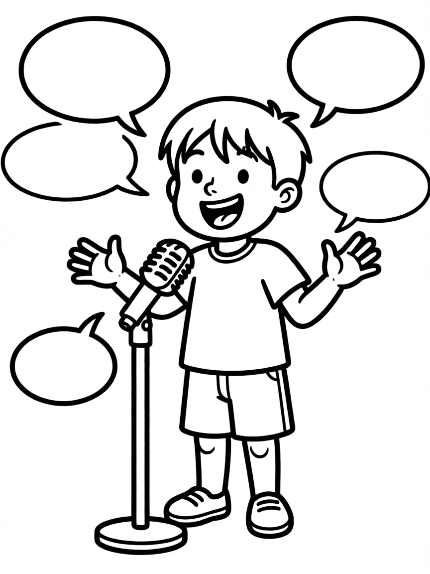 A child telling a joke.