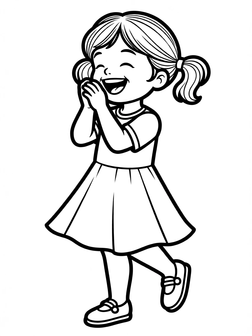 A child giggling.