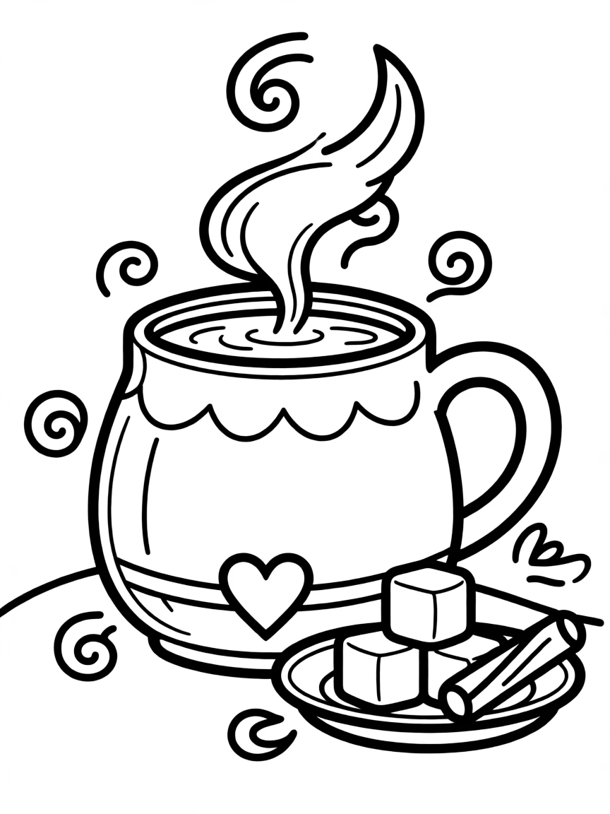 A warm hot chocolate.