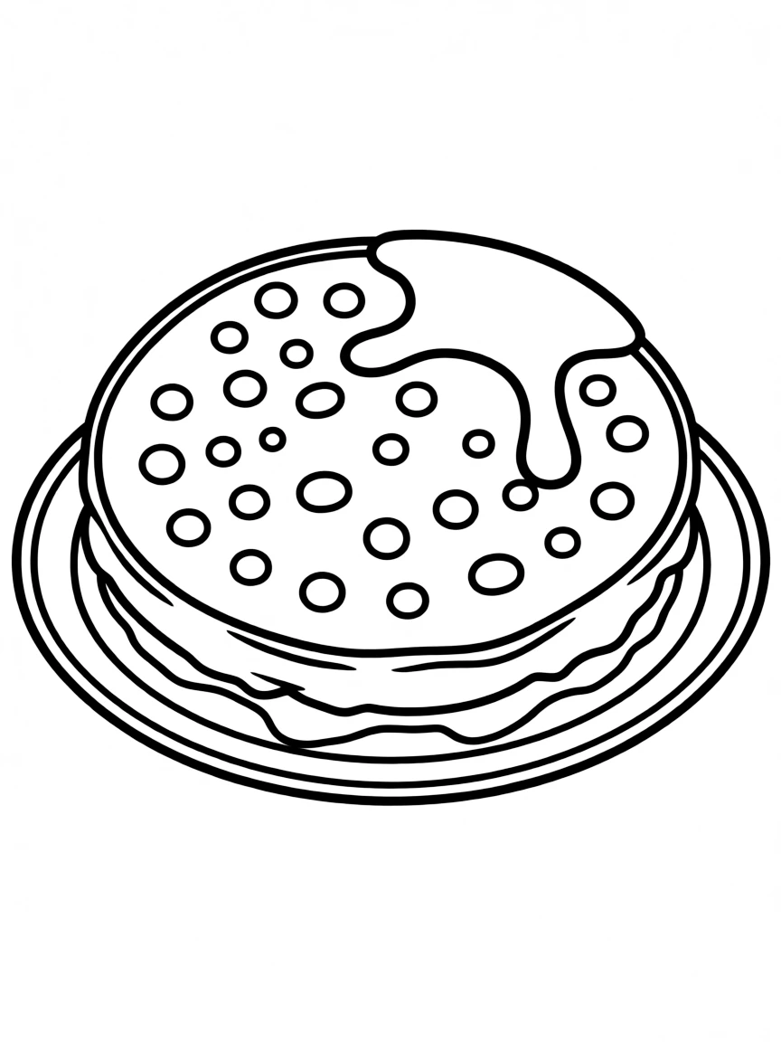 A round pancake.