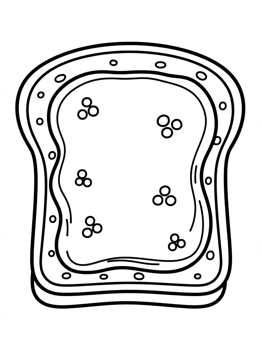 A piece of toast with jam.