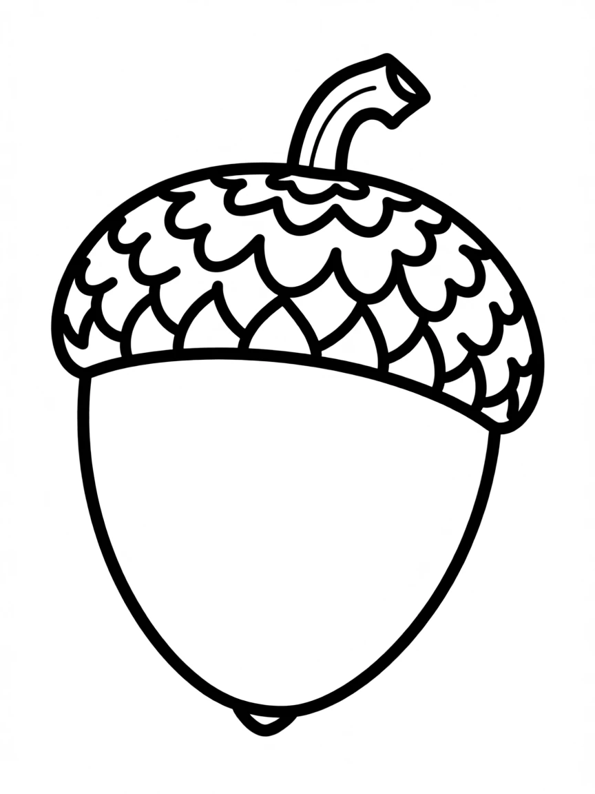 A brown acorn.