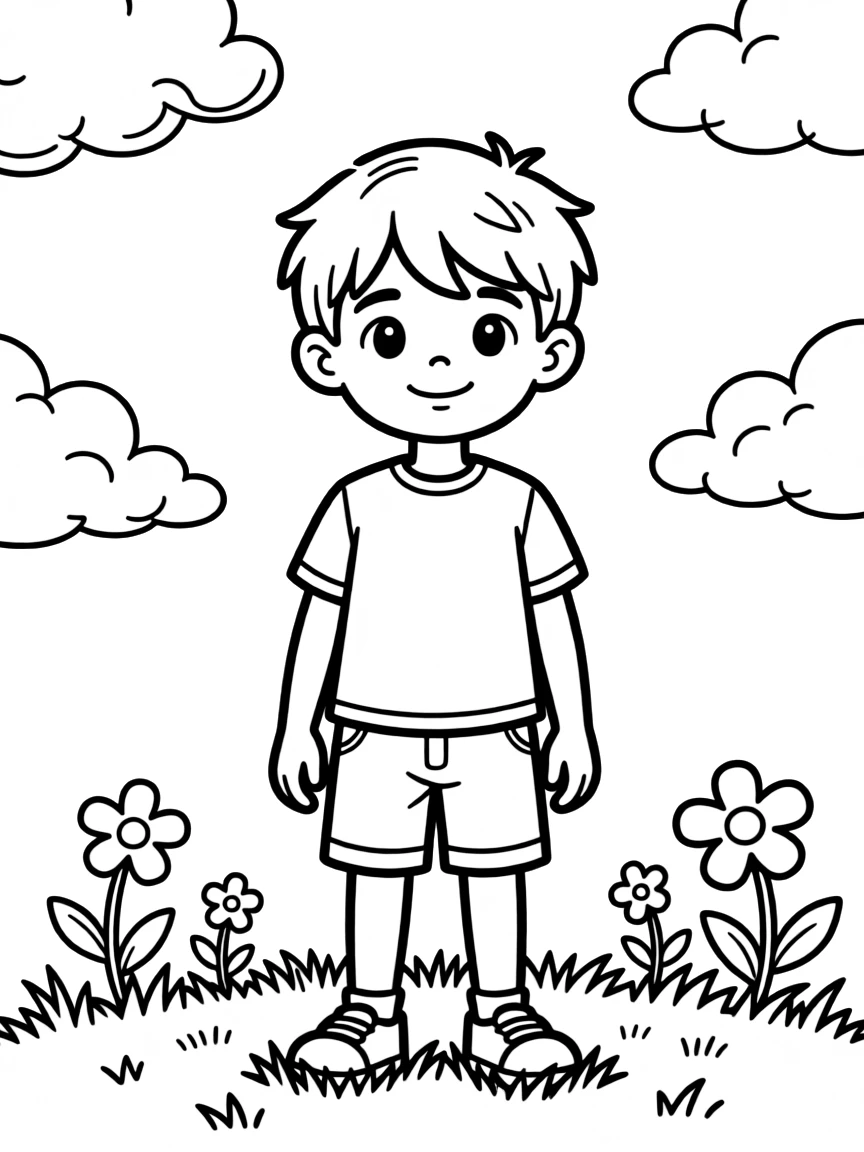 A blue sky.