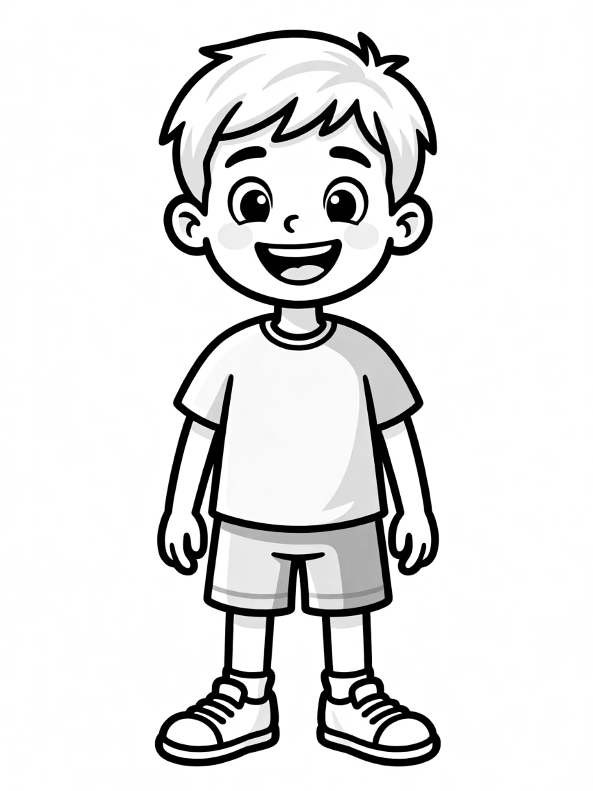A smiling boy.