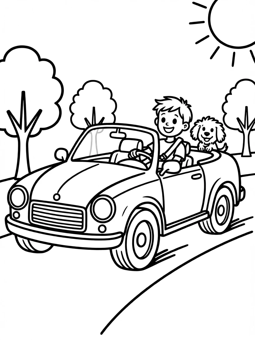 A moving vehicle.