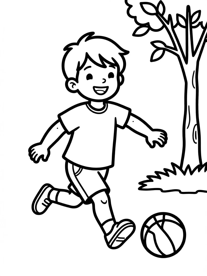 A playing child.