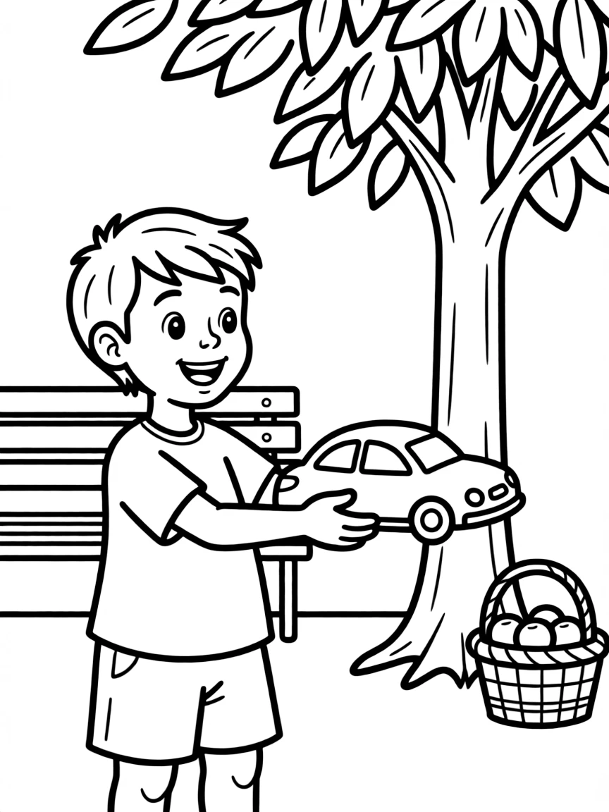 A sharing child.
