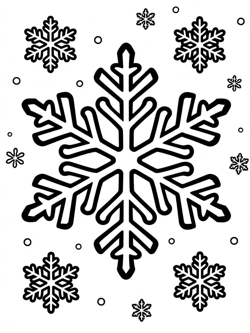 A delicate snowflake falling.