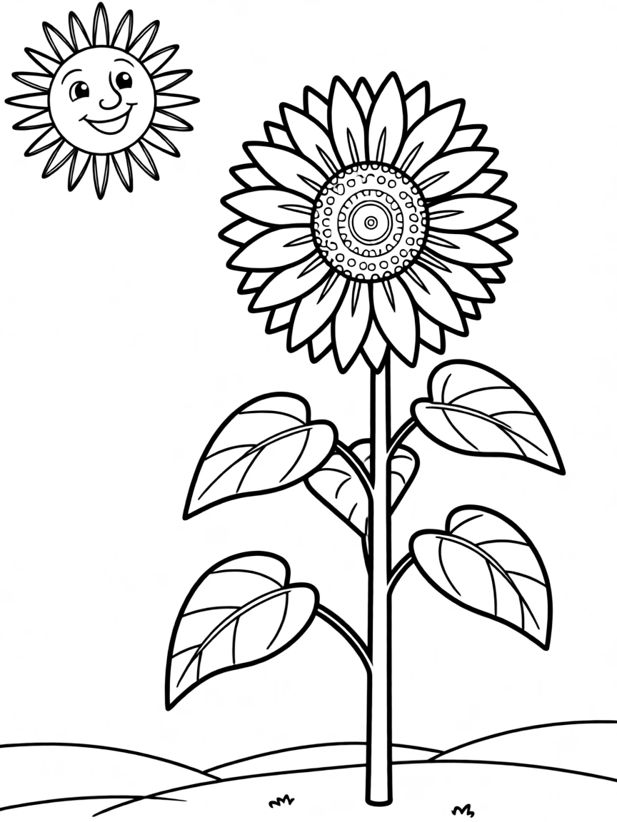 A tall sunflower reaching for the sun.
