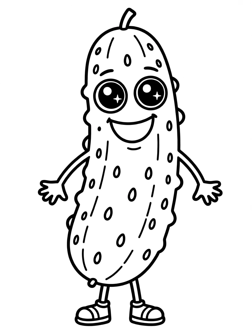 A crunchy cucumber with eyes.