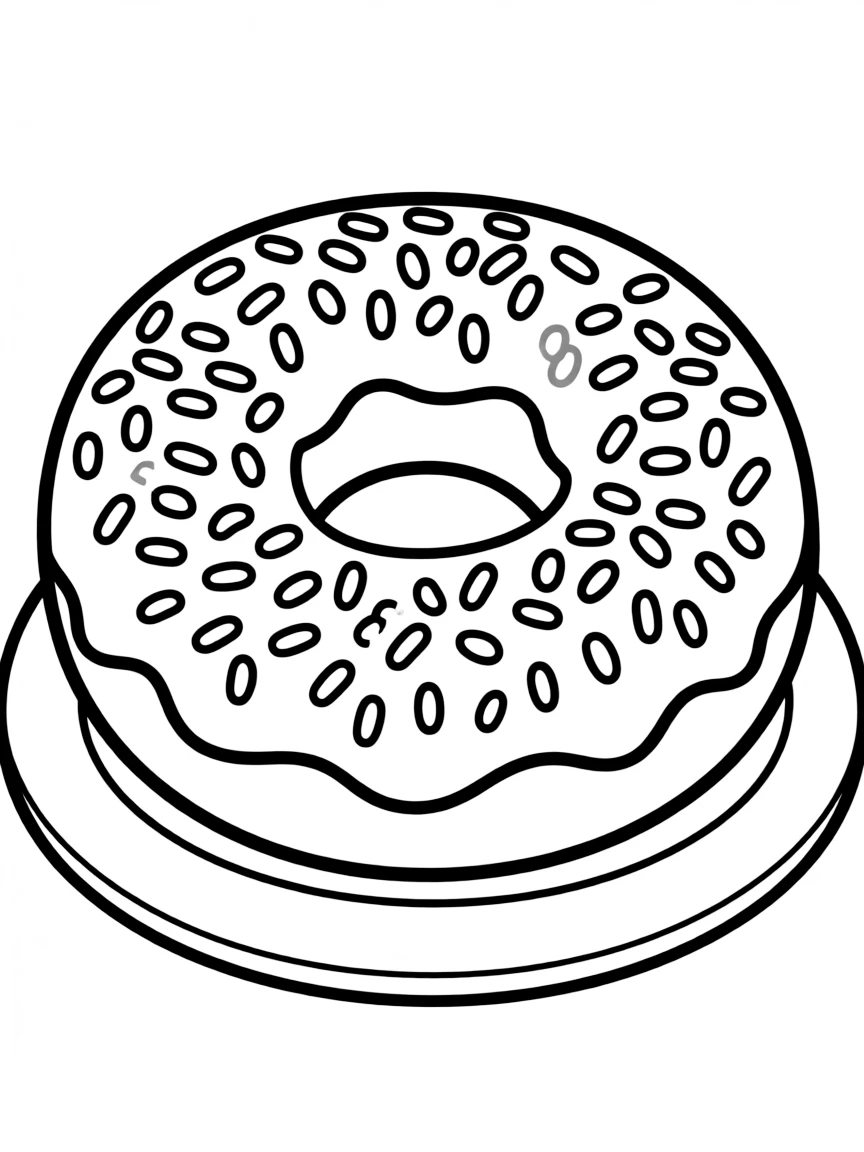A warm donut with sprinkles.