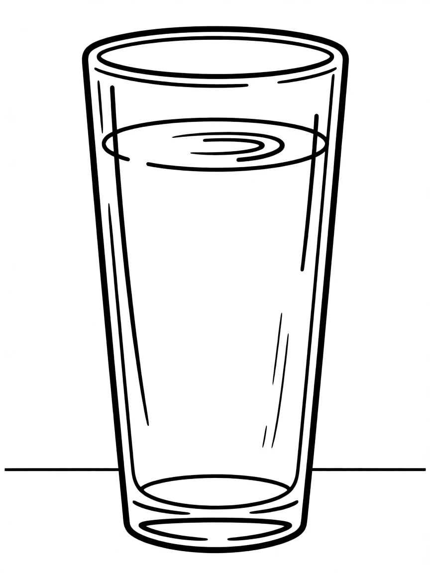 A tall glass of water.