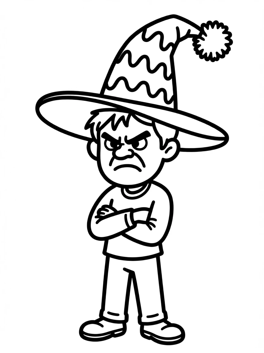 A grumpy villain with a funny hat.