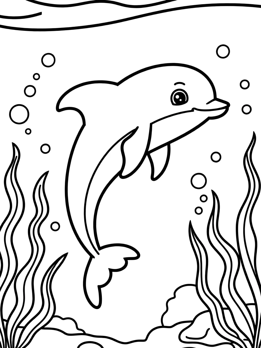 A swimming creature diving deep.