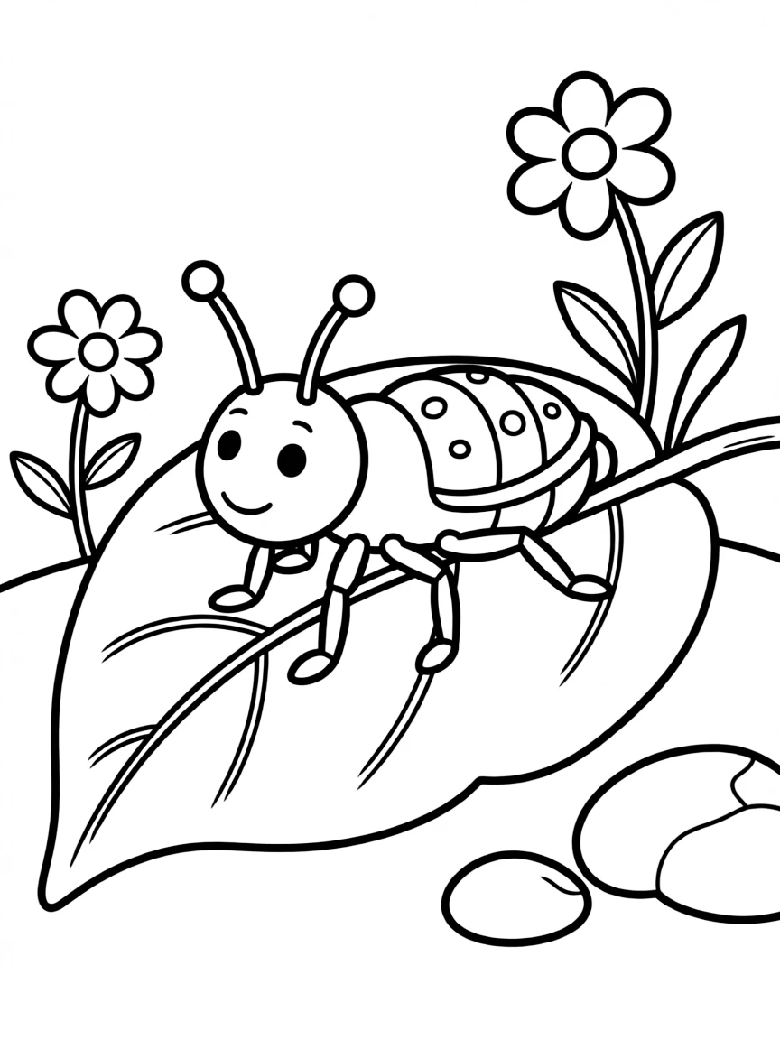 A crawling insect exploring.