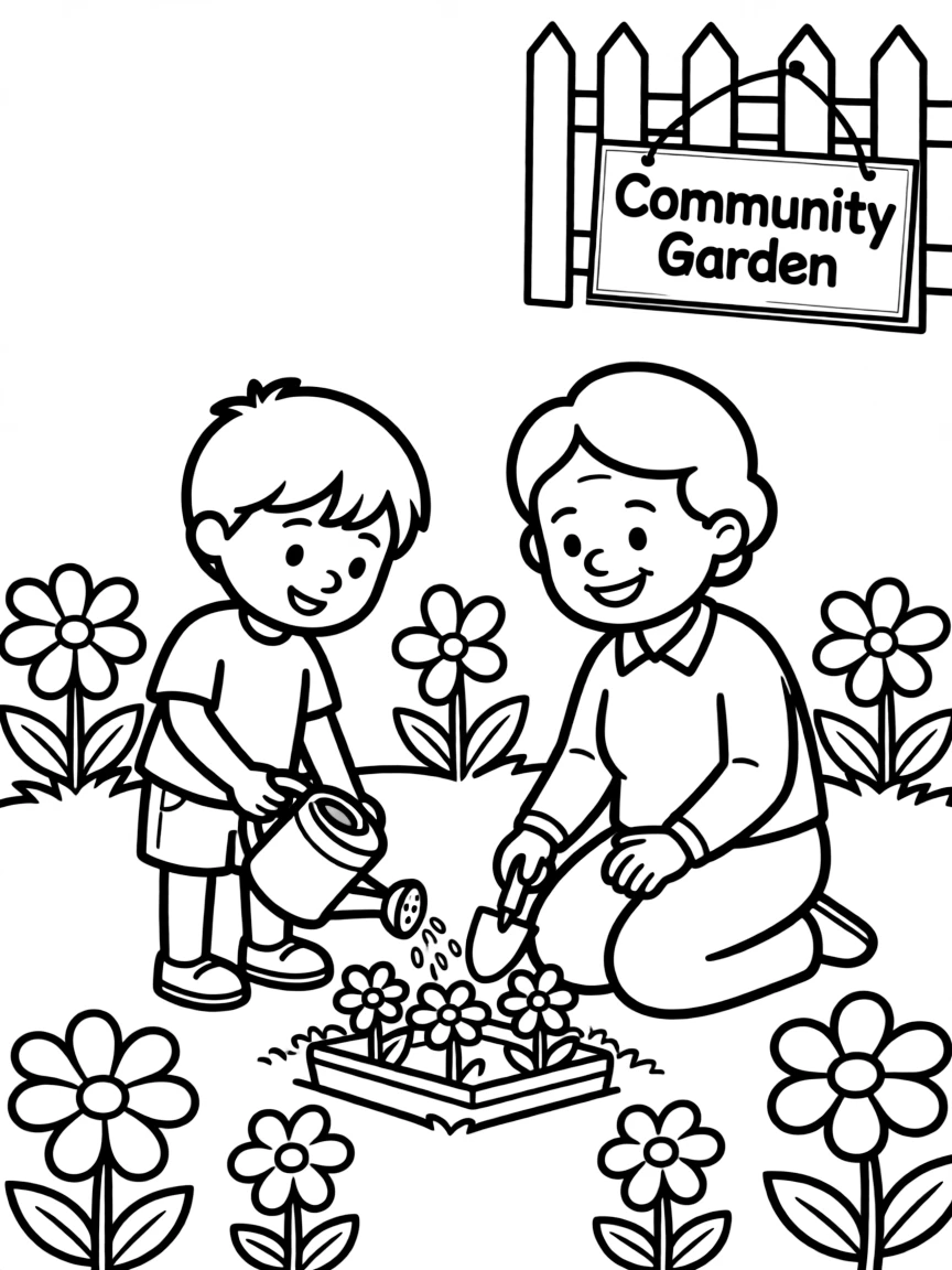 A helping child assisting.