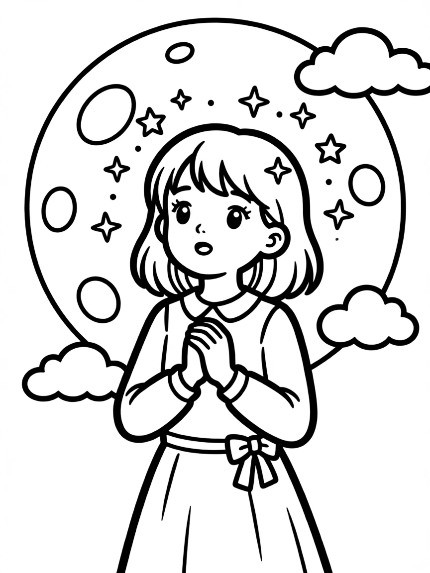 A wishing child hoping.