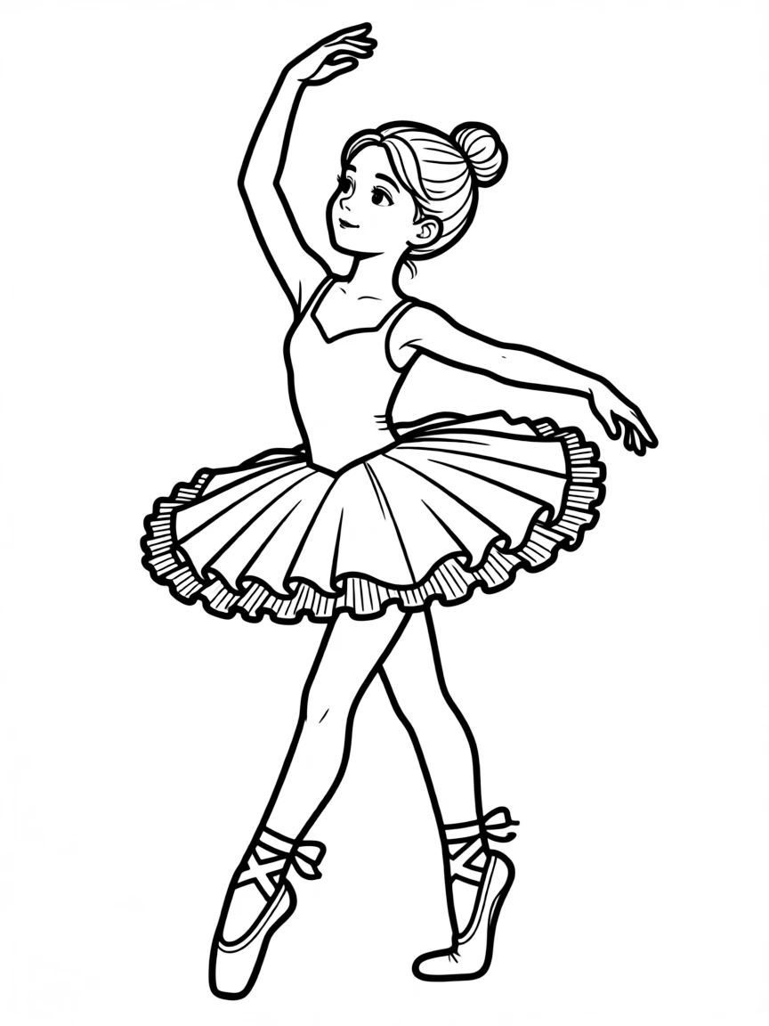 (clothing) A ballerina tutu with frilly edges