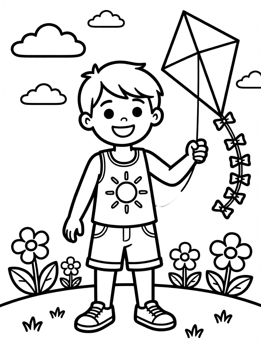 (clothing) A tank top with a sun drawing on it