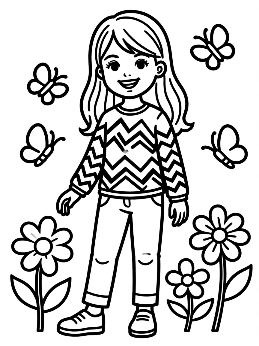 (clothing) A long-sleeve shirt with zigzag patterns