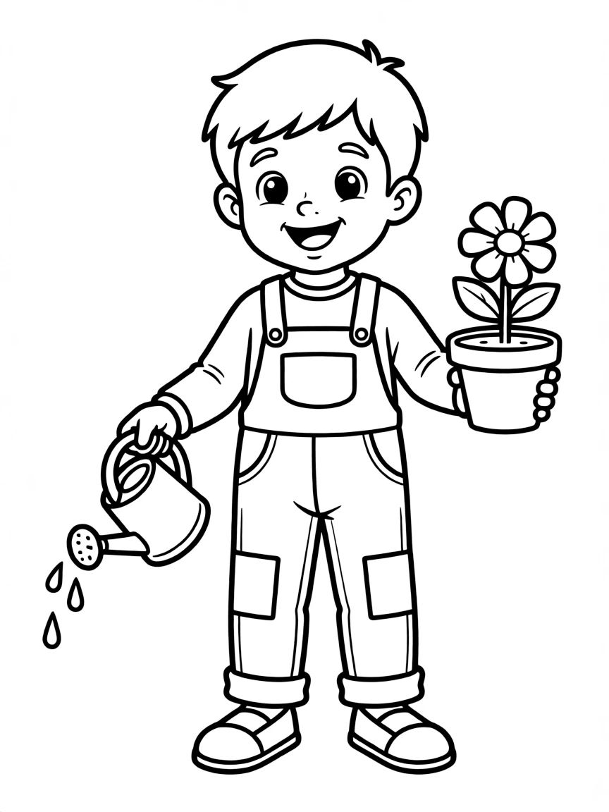 (clothing) A pair of overalls with patches