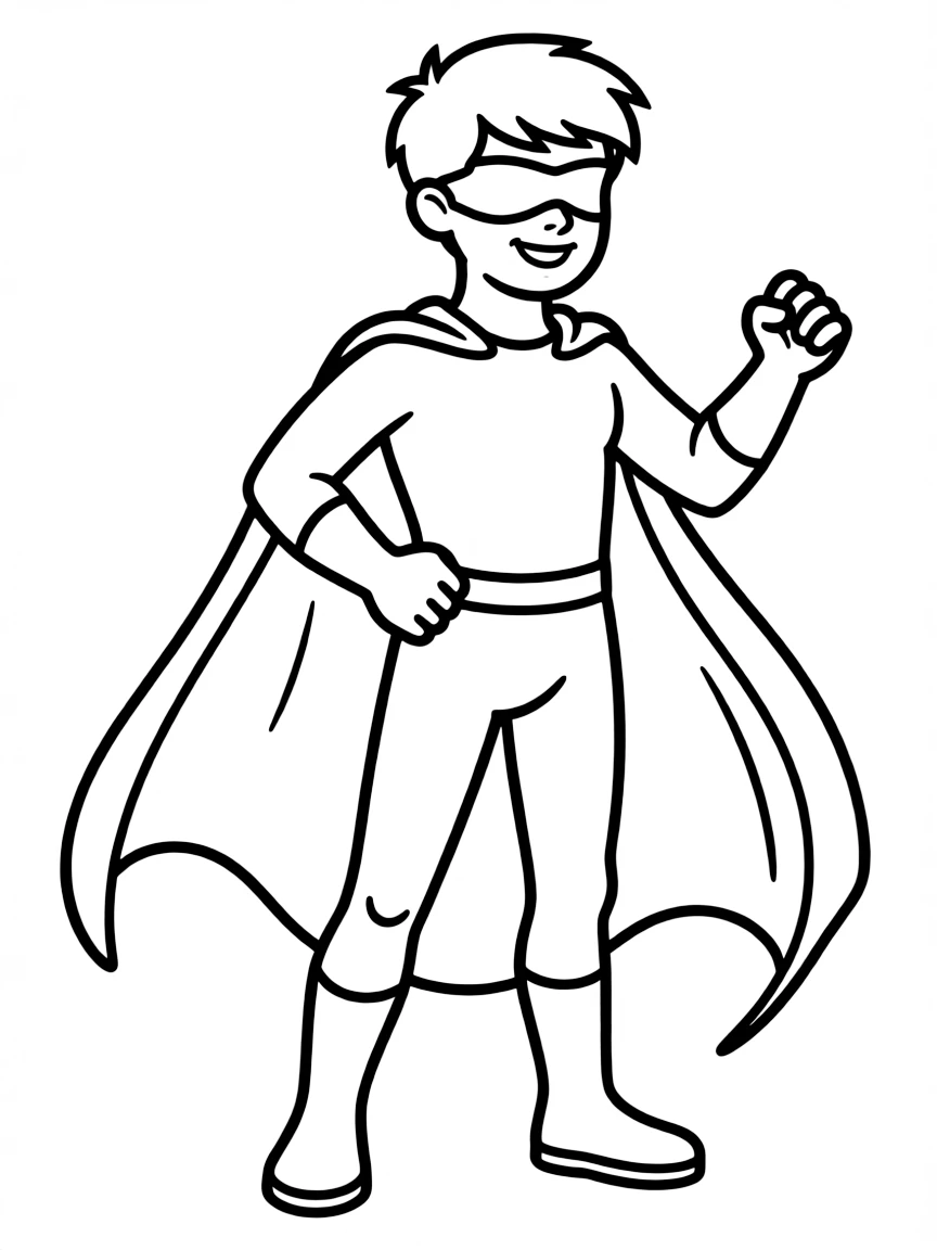 (clothing) A superhero costume with a cape