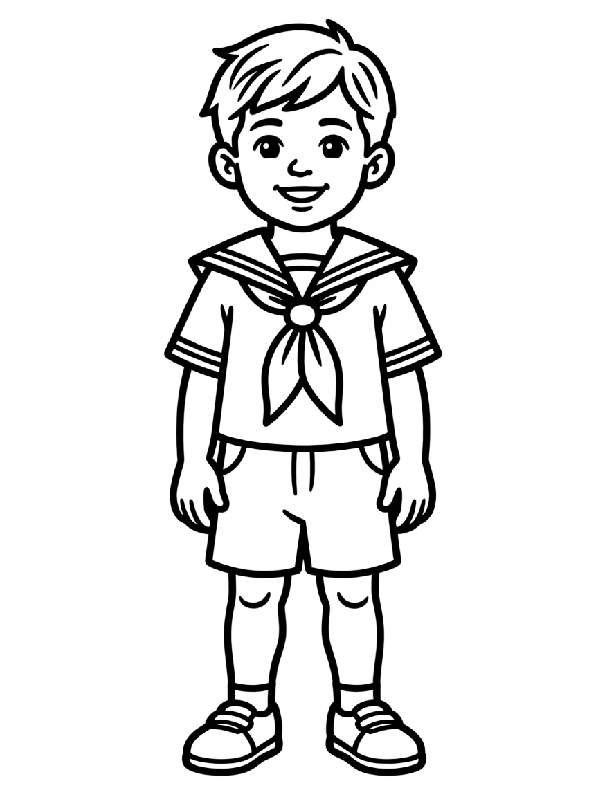 (clothing) A sailor uniform with a neck scarf