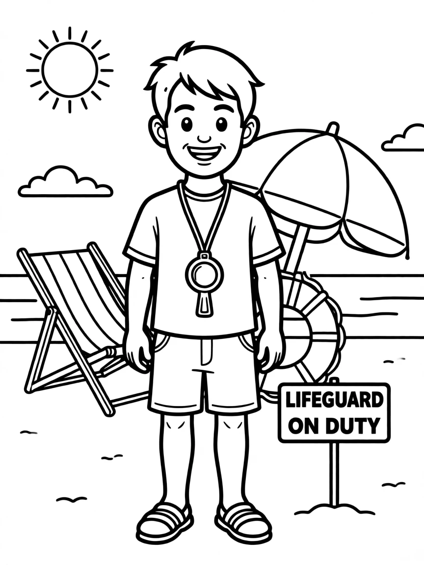 (clothing) A lifeguard shirt with a whistle