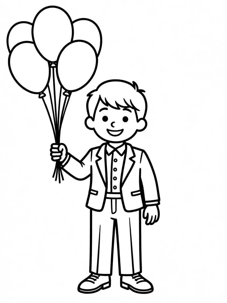 (clothing) A tuxedo with a white shirt and buttons