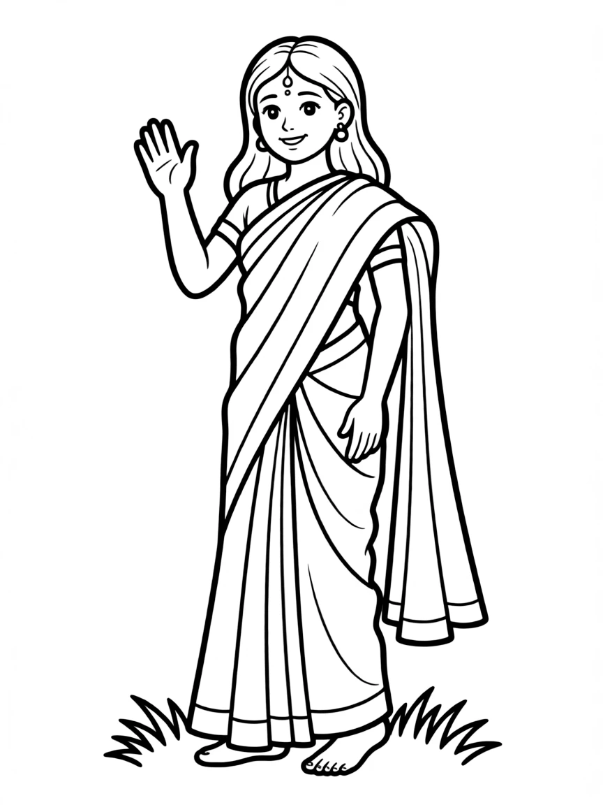 (clothing) A traditional Indian sari