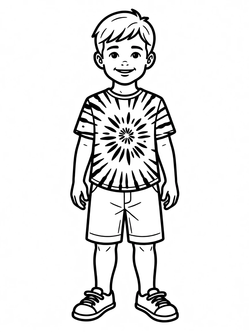 (clothing) A tie-dye t-shirt