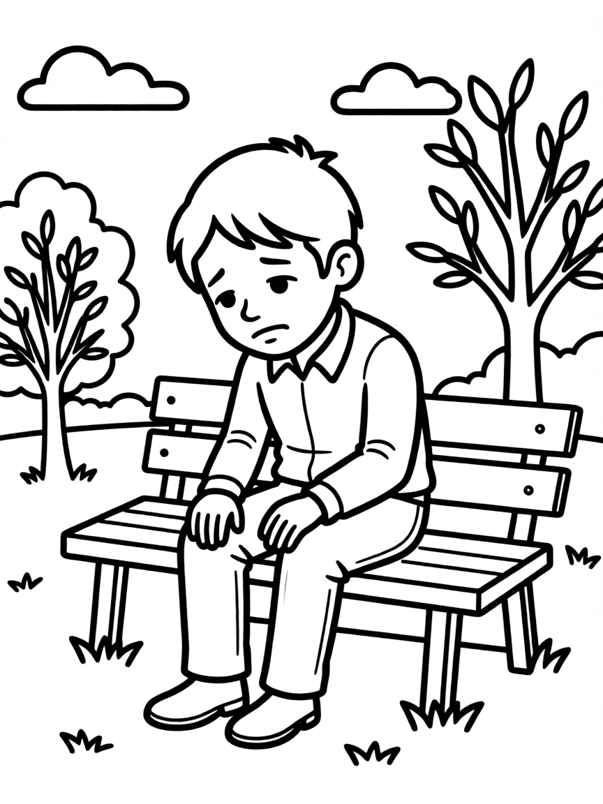 A depressed man.