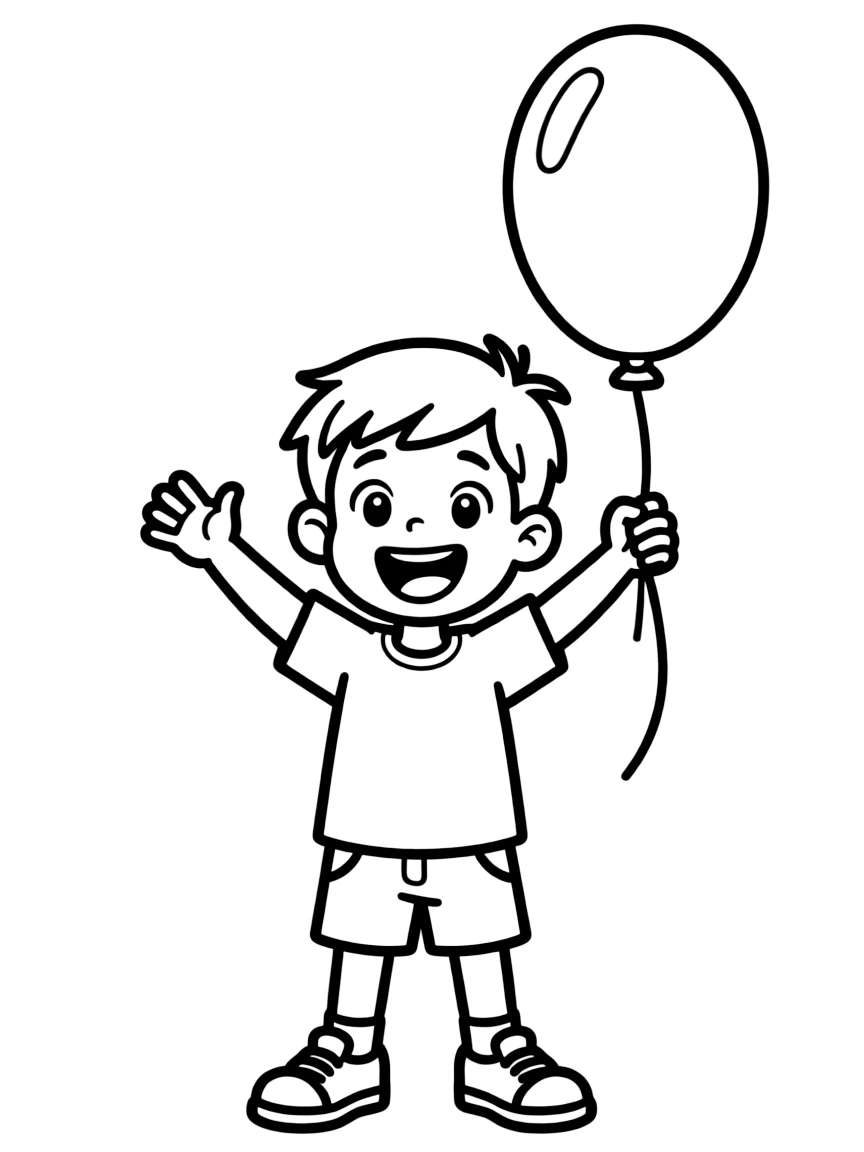 An excited boy.